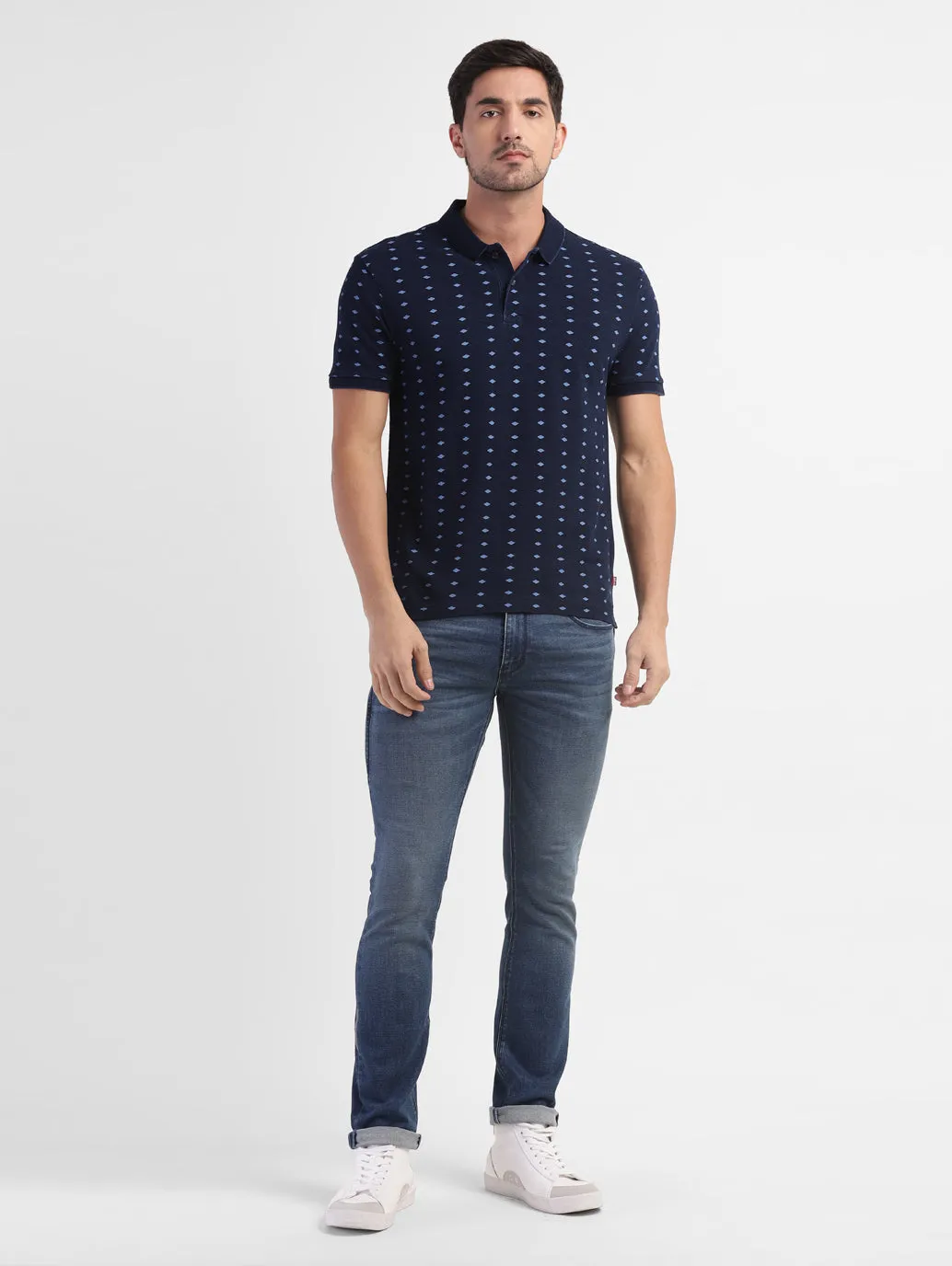 Men's Geometric Polo T-shirt