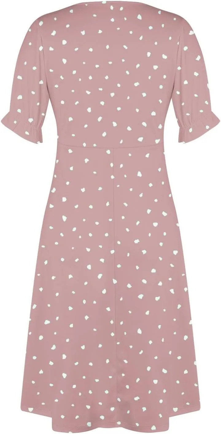 Midi Dresses for Women Dress Women Puff Sleeve Women Dresses for Special Occasions Summer Fitted