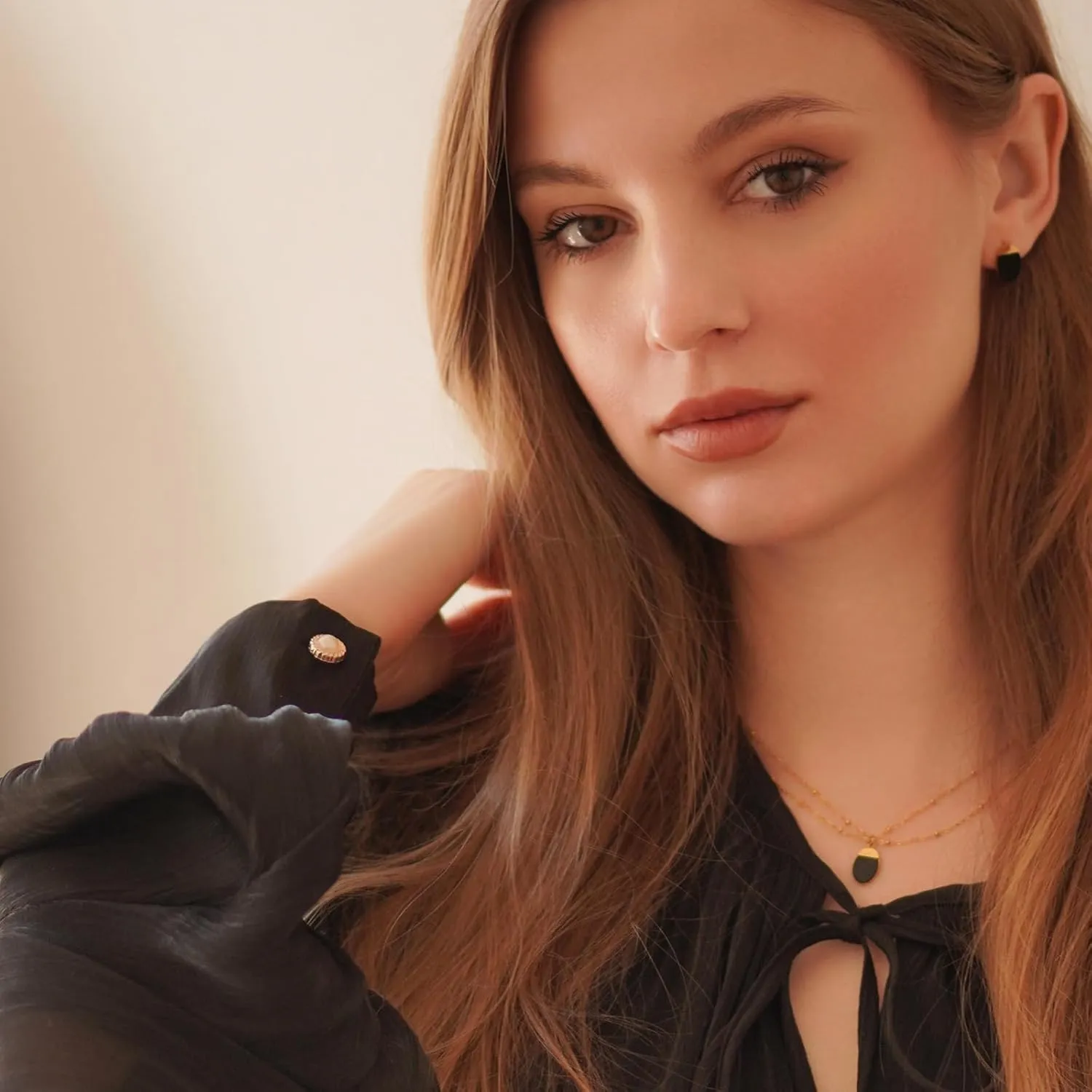 Milan Chiva 14K Gold Plated Necklace for women, Dainty Trendy Non Tarnish Pendant Charm Necklaces Fashion Jewelry for Women Waterproof