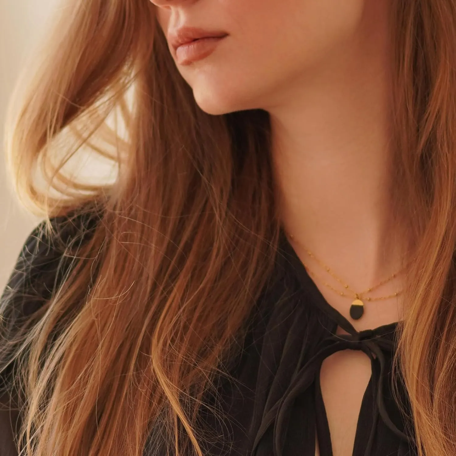 Milan Chiva 14K Gold Plated Necklace for women, Dainty Trendy Non Tarnish Pendant Charm Necklaces Fashion Jewelry for Women Waterproof