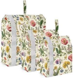 Monopoly and Plant Beige 3 Set Travel Packing Cubes For Suitcases With Zipper Storage Bags For Closets Luggage Organizer Bag Space Saving