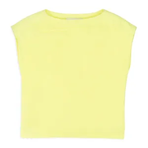 NEON YELLOW QUILTED CROP TOP