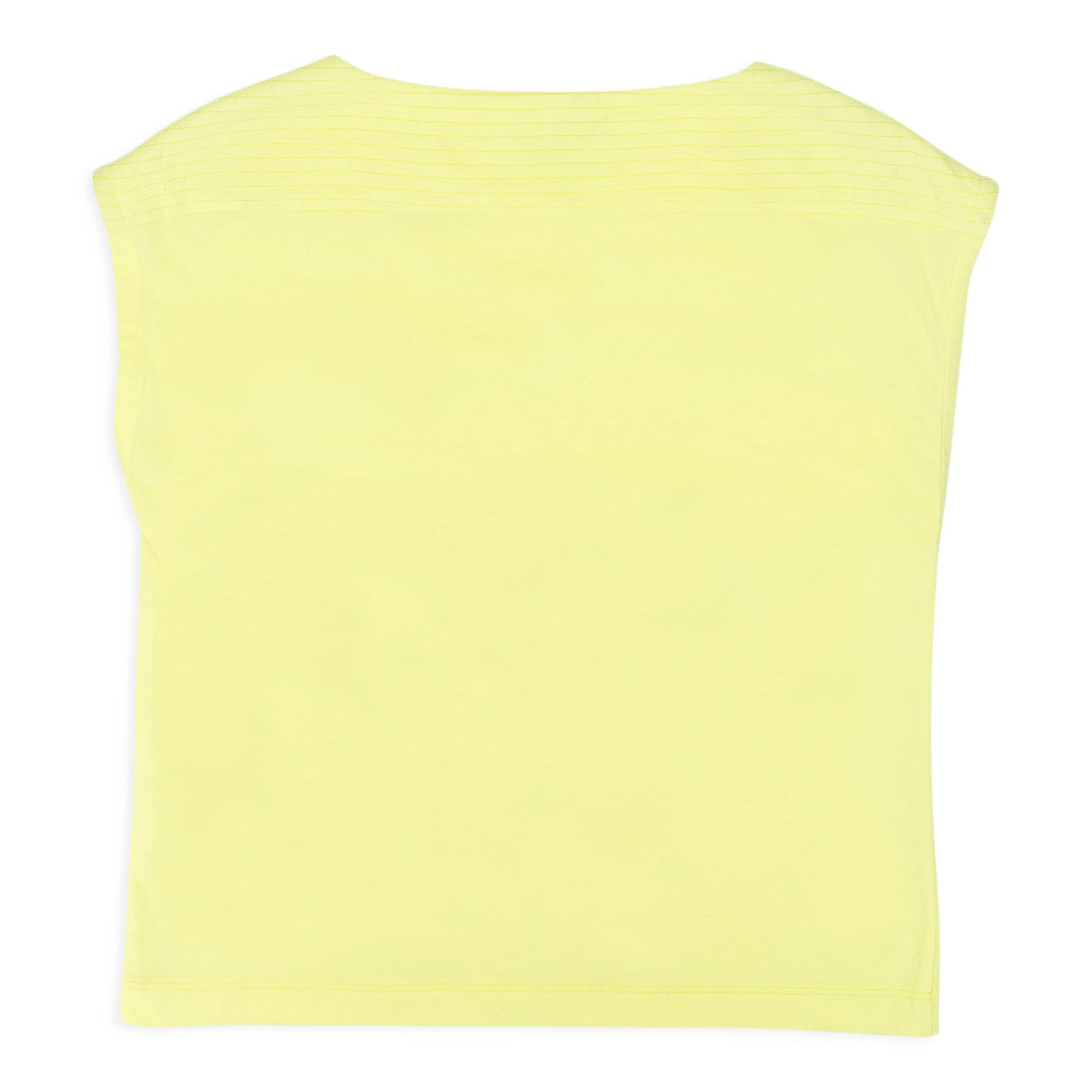NEON YELLOW QUILTED CROP TOP