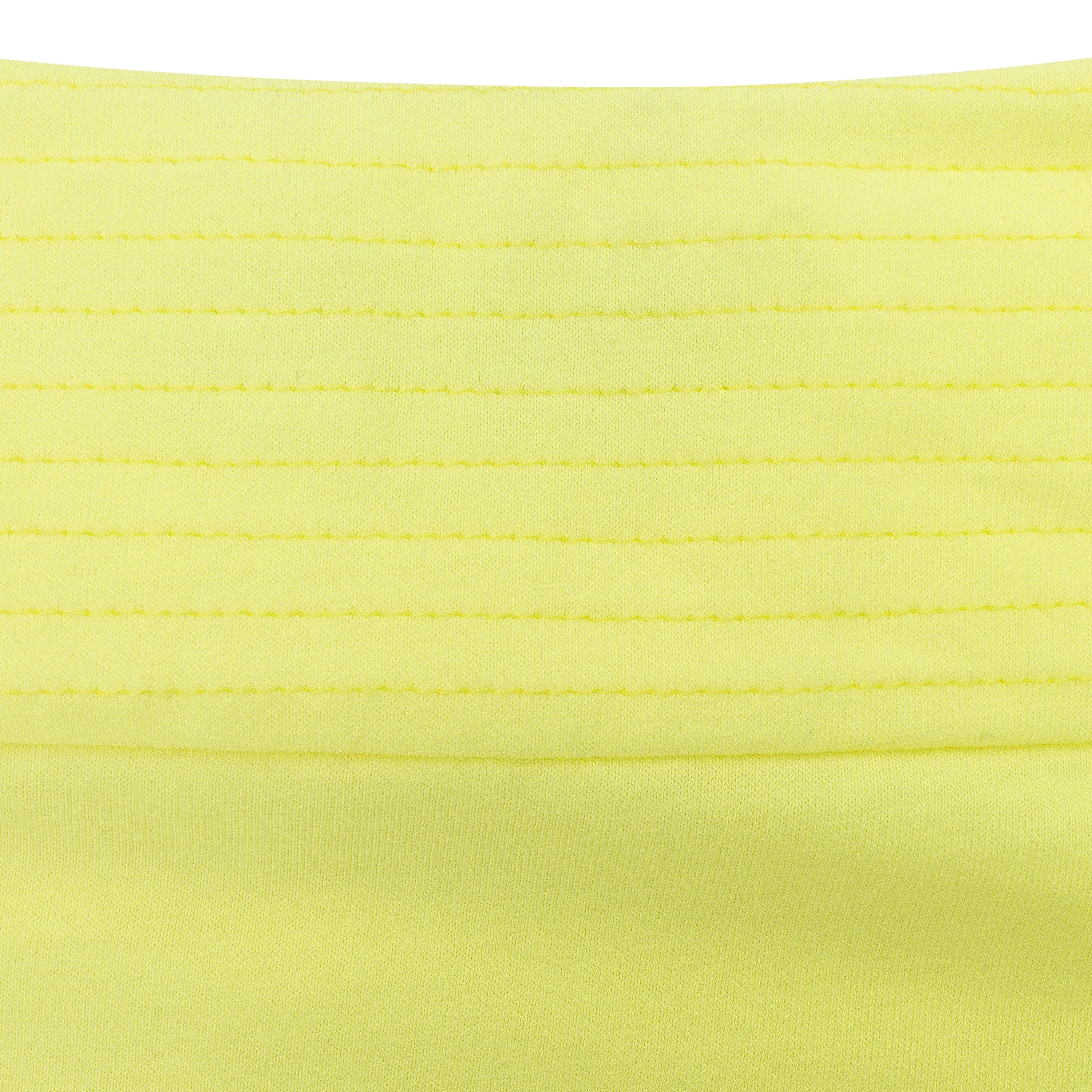 NEON YELLOW QUILTED CROP TOP