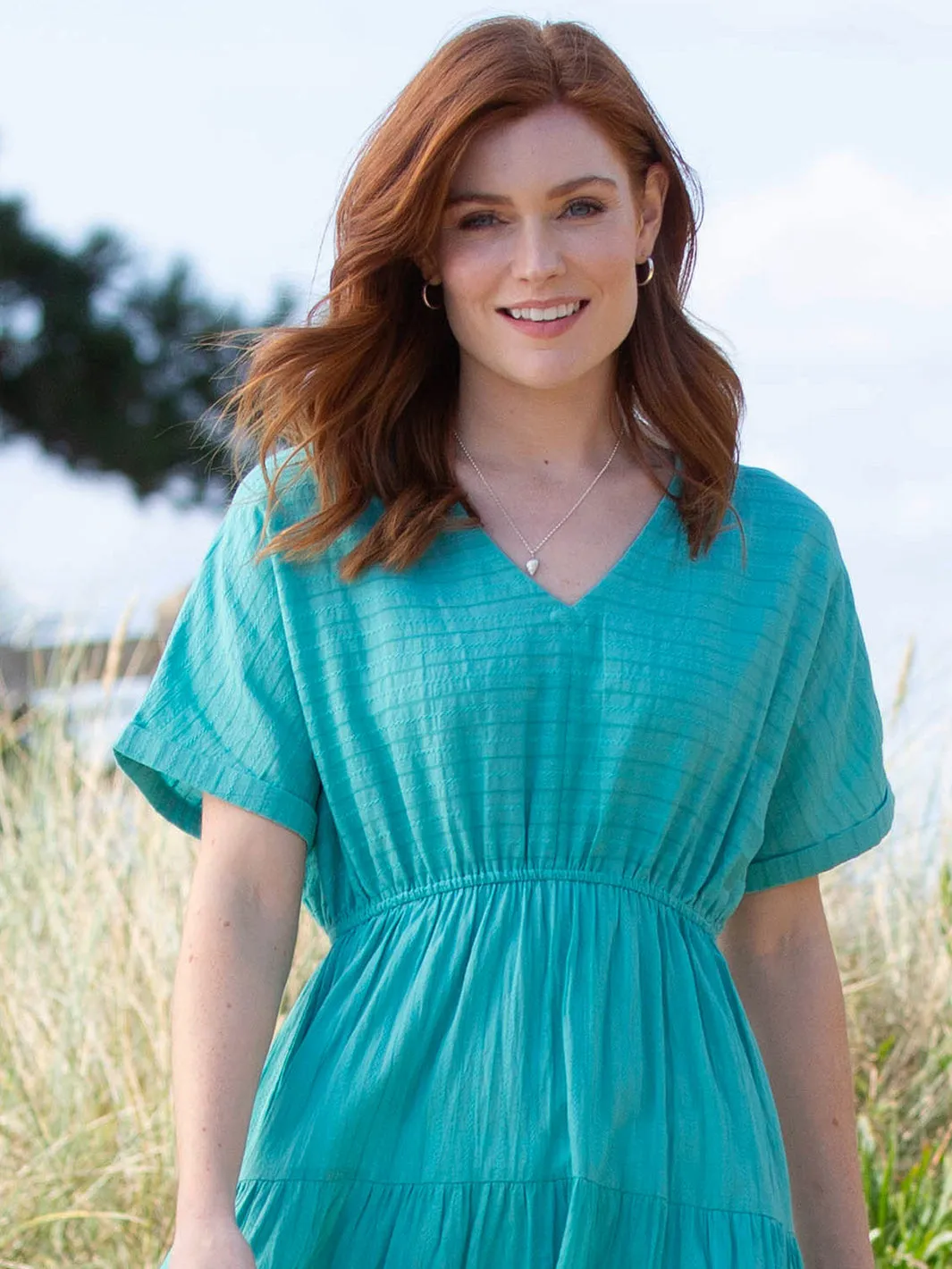 Pimperne jacquard stripe dress