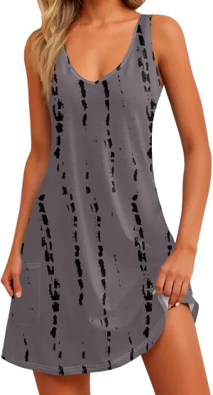 Plus Size Midi Dresses for Women Dress Women Vintage Sleeveless Summer Dresses Women Summer Cute