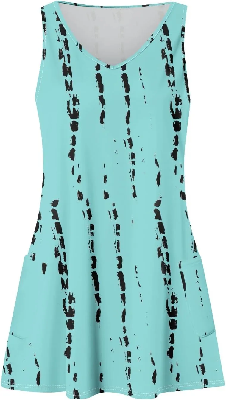 Plus Size Summer Dresses Sleeveless Midi Dresses for Women Loose Casual Summer Ethnic Style Cute