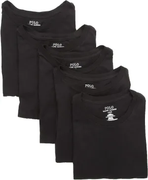 Polo Ralph Lauren 5 Pack Slim Fit Crews Polo Black/Rl2000 Red Pony Player XS