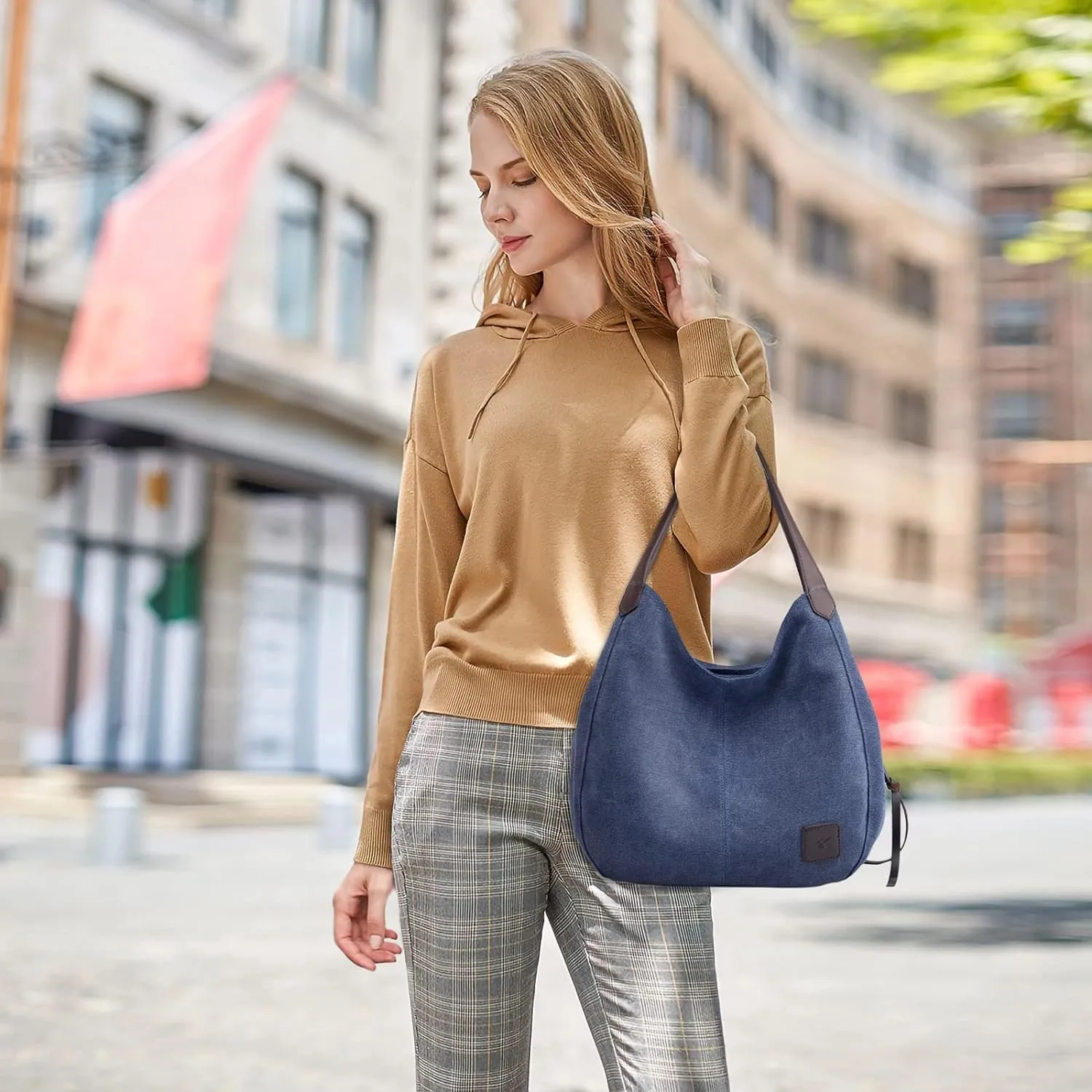 Popularity Women Canvas Shoulder Bags Ladies Canvas Handbag