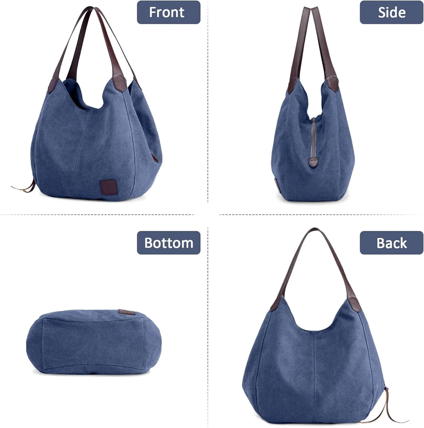 Popularity Women Canvas Shoulder Bags Ladies Canvas Handbag