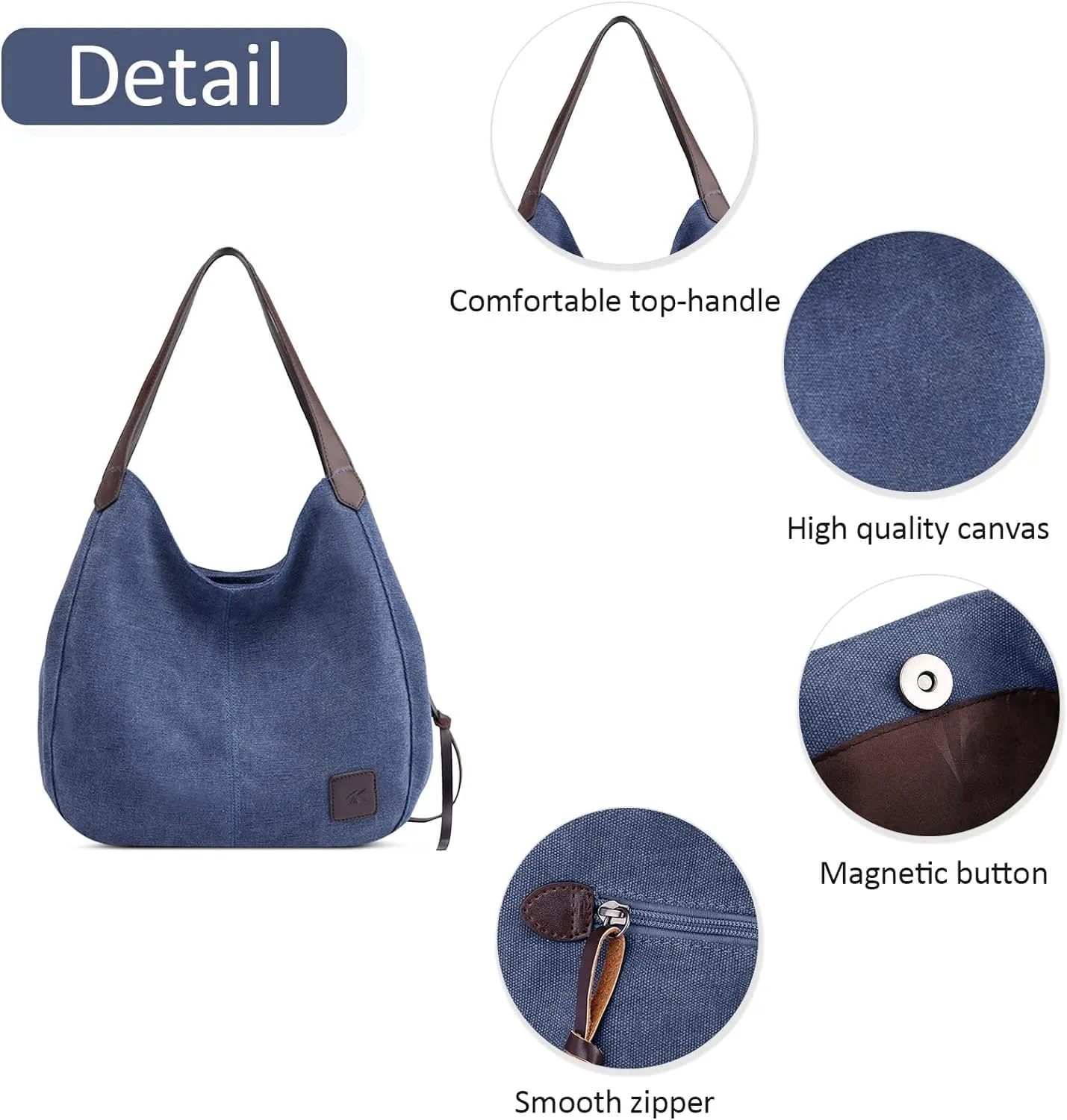 Popularity Women Canvas Shoulder Bags Ladies Canvas Handbag