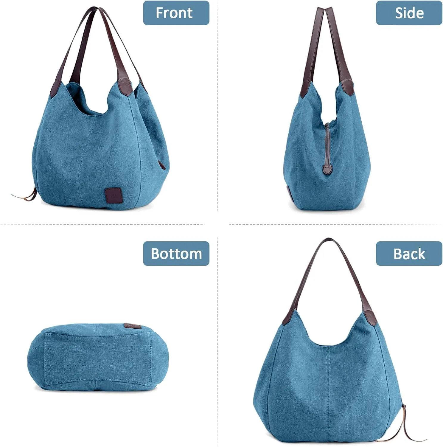 Popularity Women Canvas Shoulder Bags Ladies Canvas Handbag
