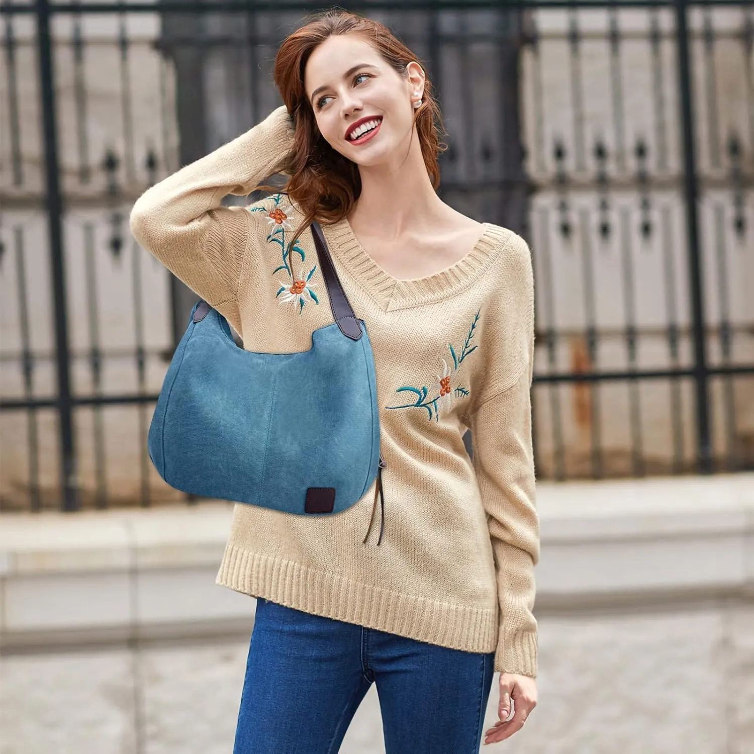 Popularity Women Canvas Shoulder Bags Ladies Canvas Handbag