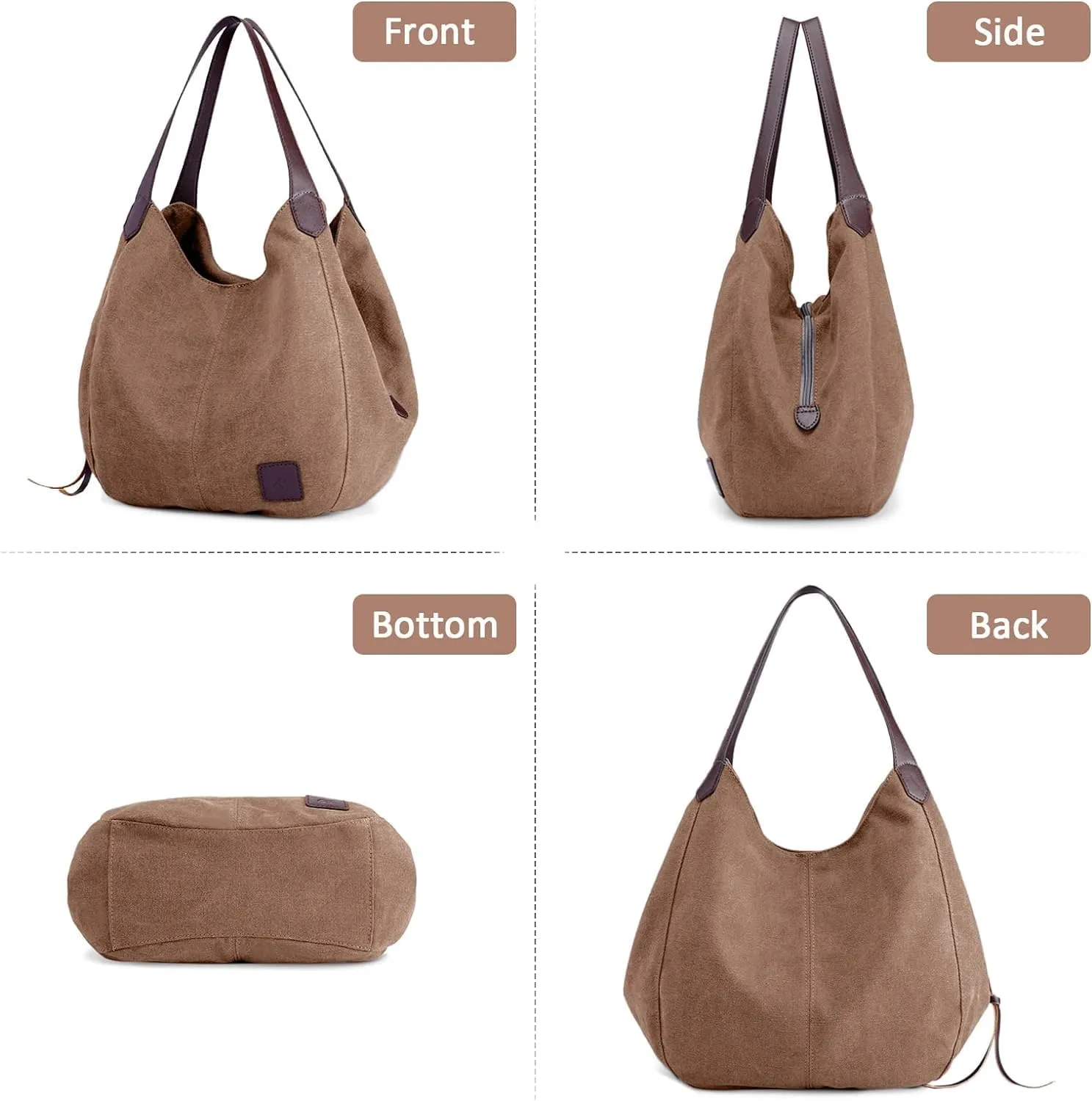 Popularity Women Canvas Shoulder Bags Ladies Canvas Handbag