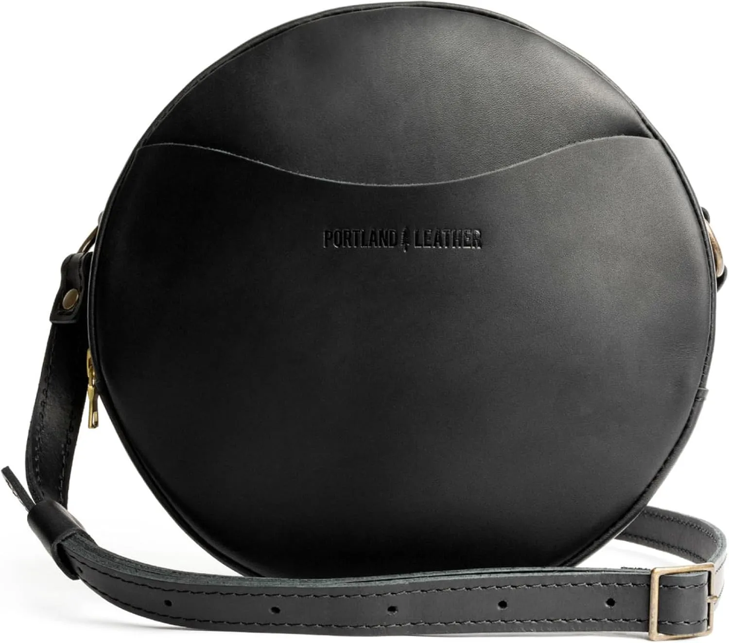 Portland Leather Goods Circle Crossbody Bag for Women  Handmade from the Finest Full-Grain Hides