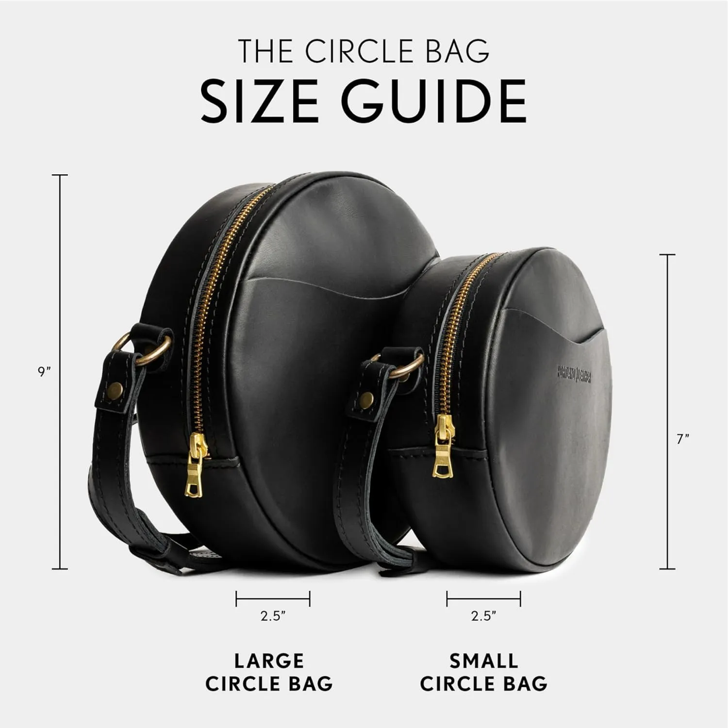 Portland Leather Goods Circle Crossbody Bag for Women  Handmade from the Finest Full-Grain Hides