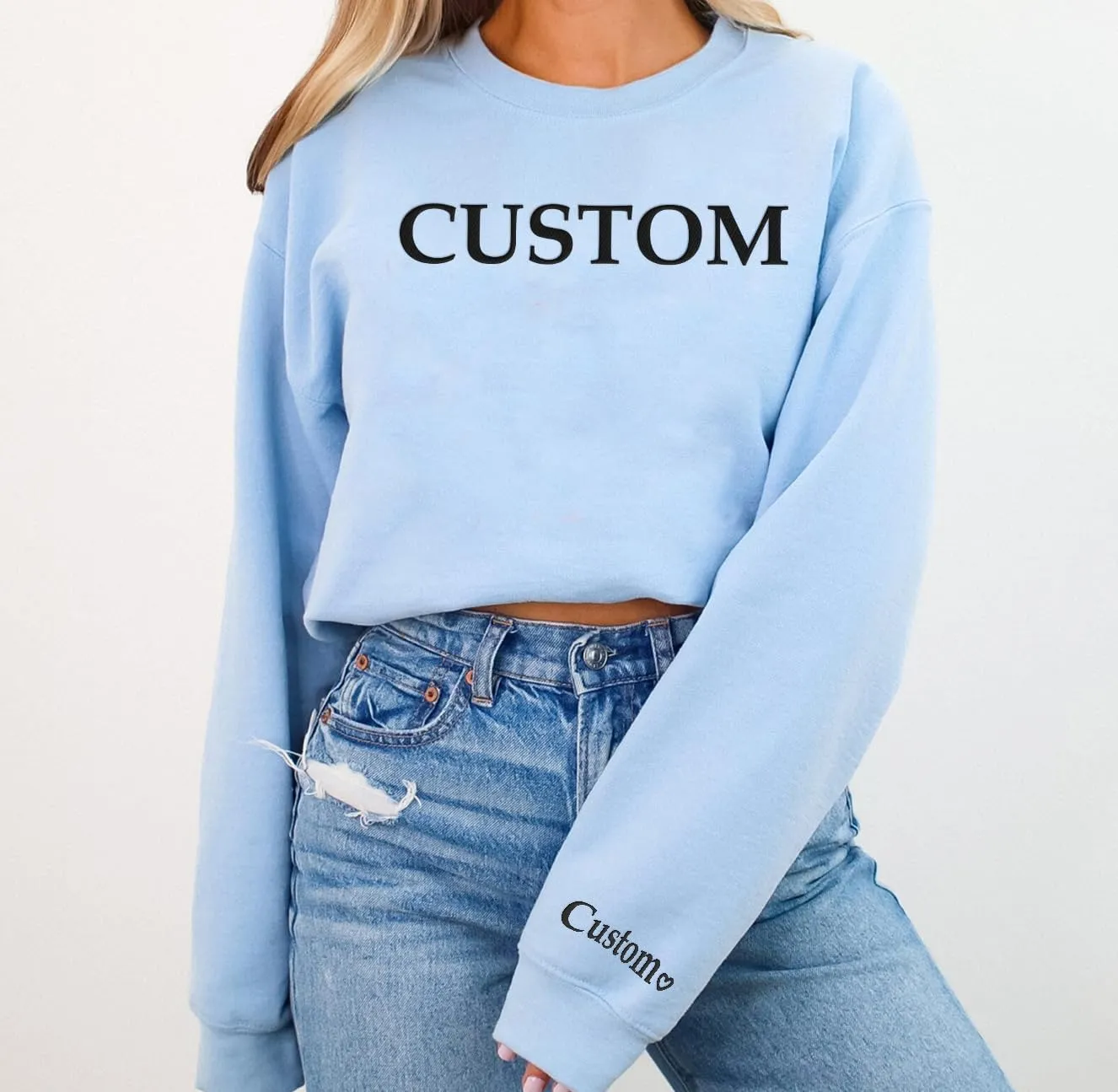 Premium Custom Text Embroidered Hoodie, Oversized Sweatshirts Women, Birthday Gifts Mothers Day- Size S to 4XL