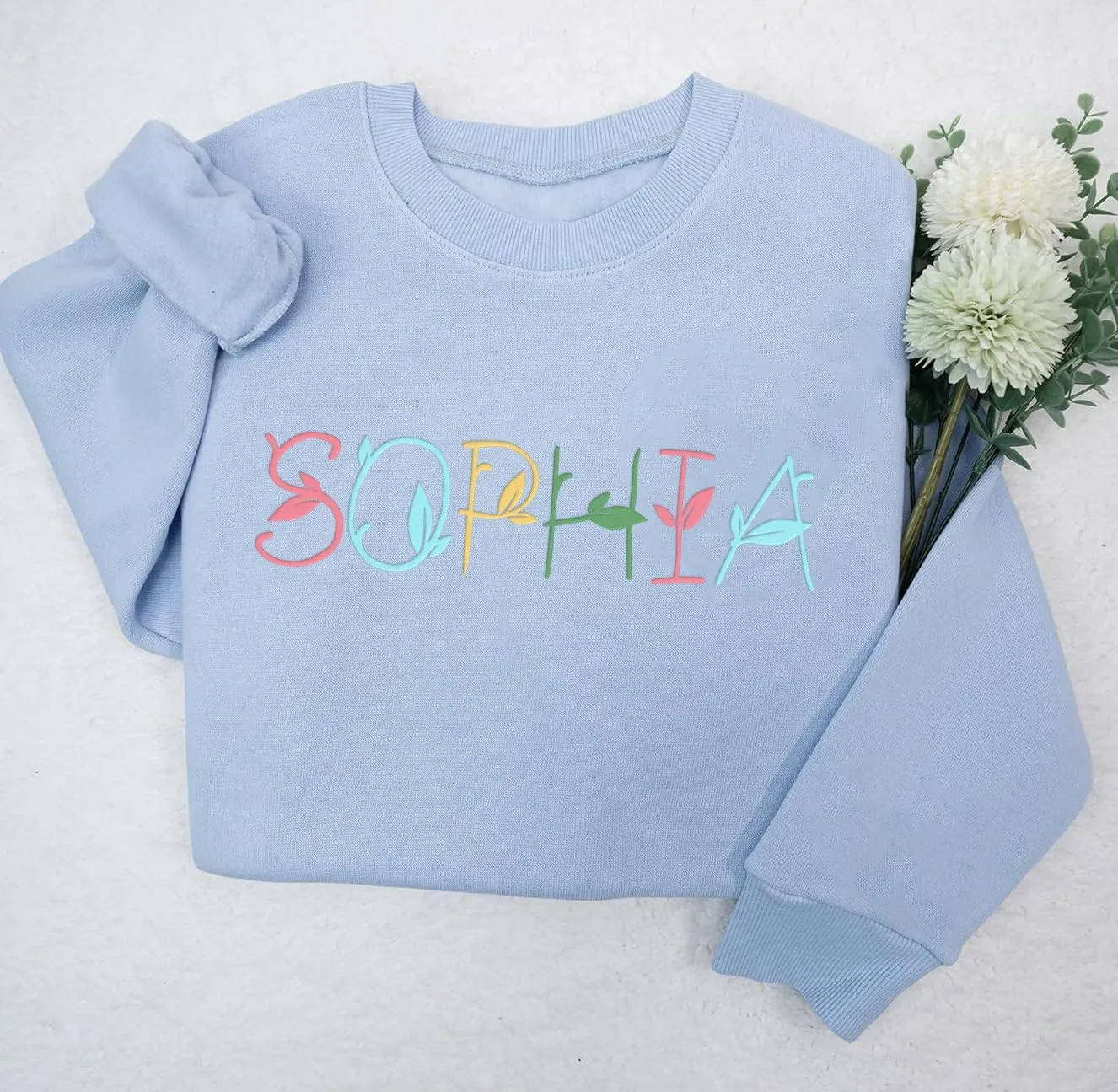 Premium Custom Text Embroidered Hoodie, Oversized Sweatshirts Women, Birthday Gifts Mothers Day- Size S to 4XL