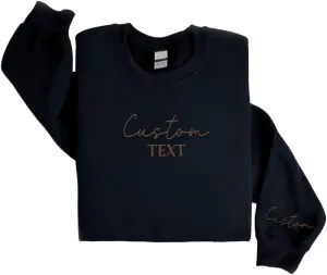 Premium Custom Text Embroidered Hoodie, Oversized Sweatshirts Women, Birthday Gifts Mothers Day- Size S to 4XL