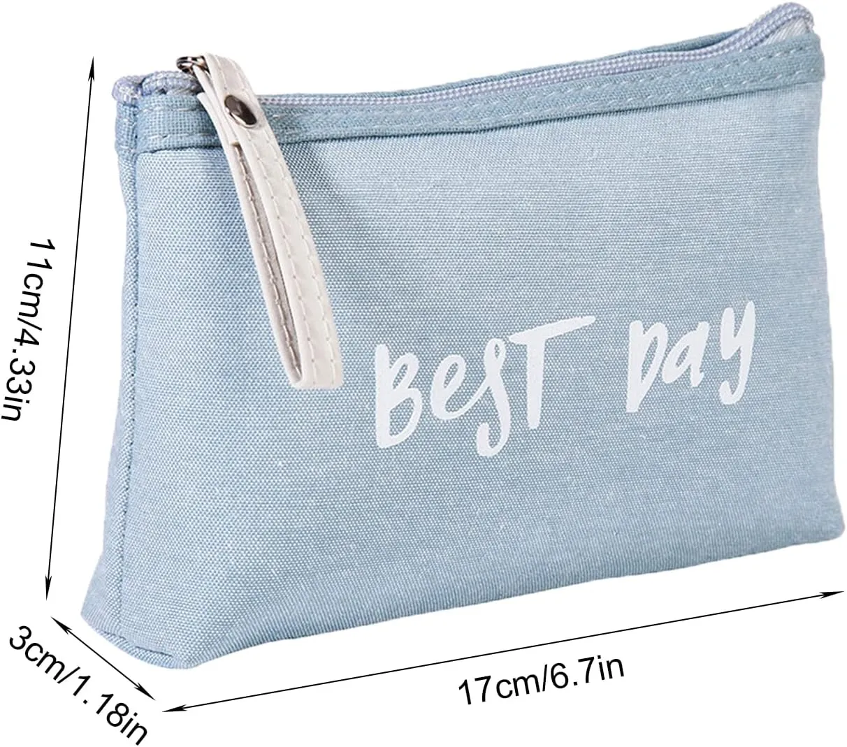 Qikuver Canvas Cosmetic Bags, 2 Pieces Cosmetic Bags for Women, Makeup bag Cute Cosmetic Bag Organizer Small Mini Makeup Pouch for Purse Toiletry Bag