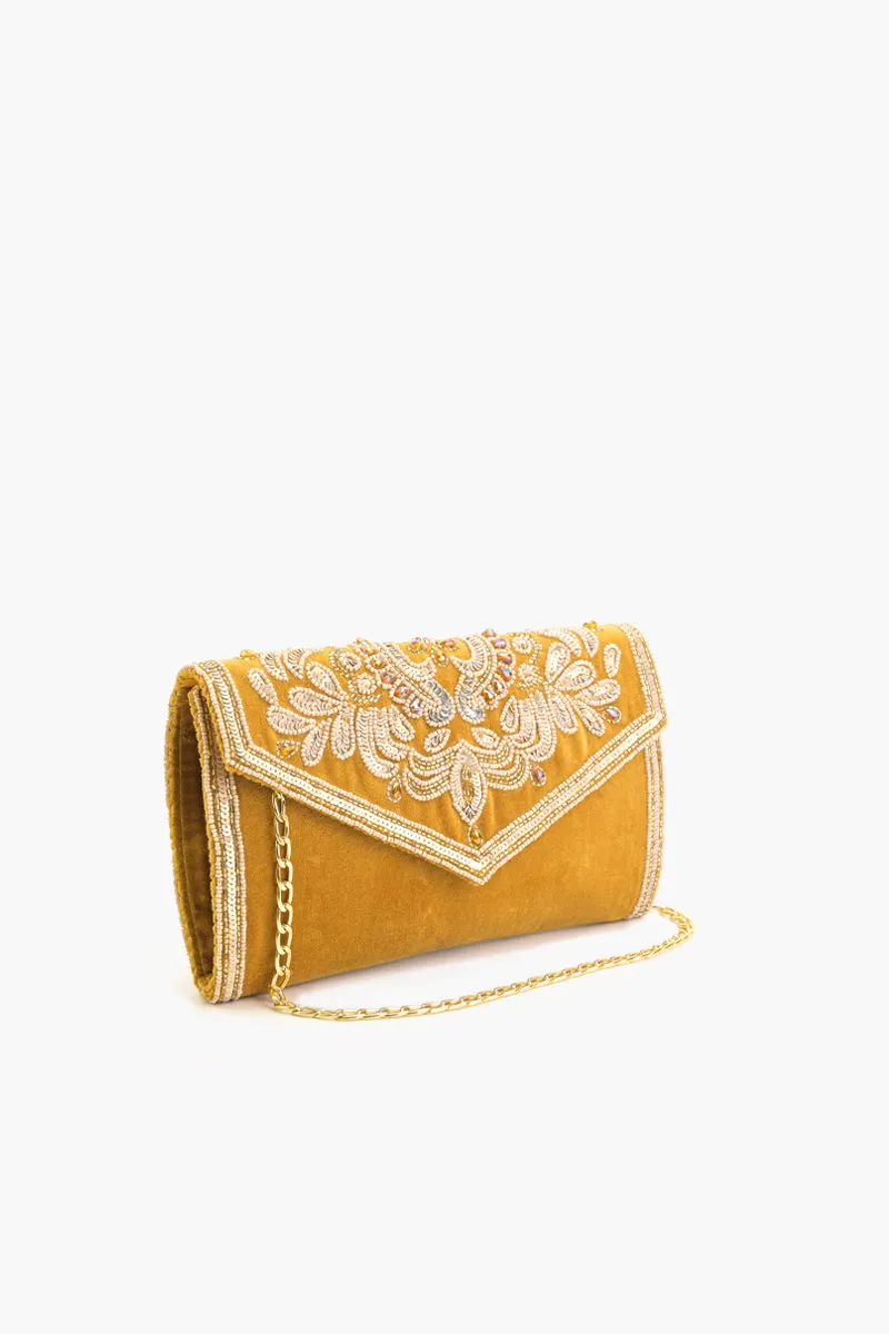 Regal Radiance Clutch-Musturd