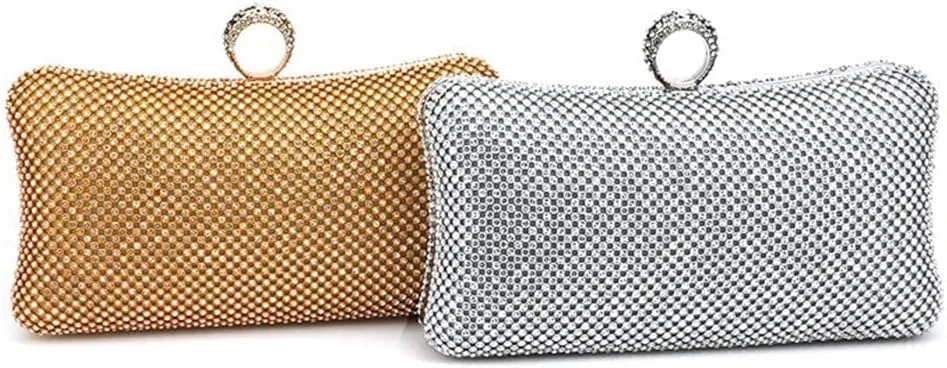 Rhinestones Clutch Purses for Women Pillow Clutch Purses Detachable Chain Handle Evening Purses and Clutches Party Silver