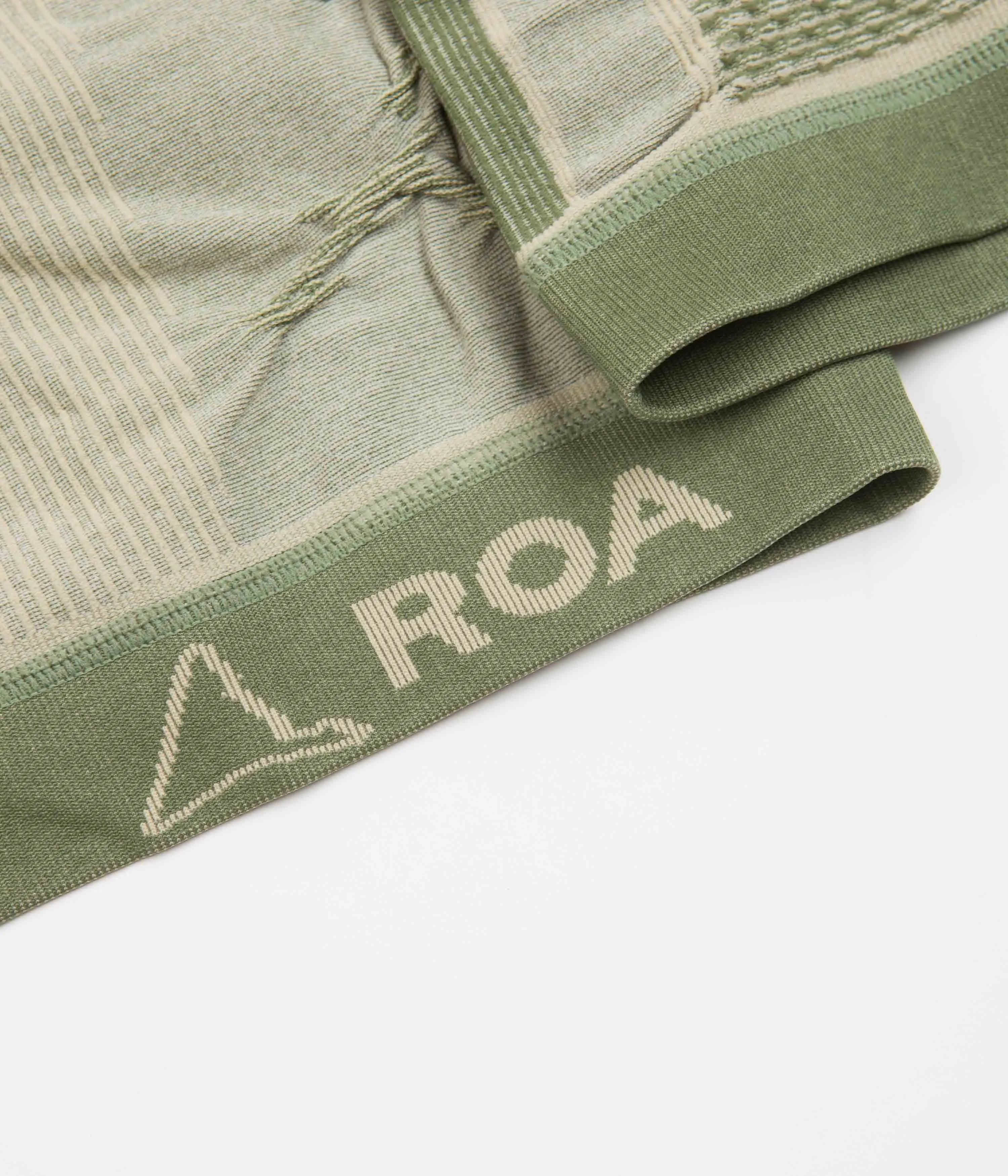 ROA Tech Knit Long Sleeve T-Shirt - Olive / Beige