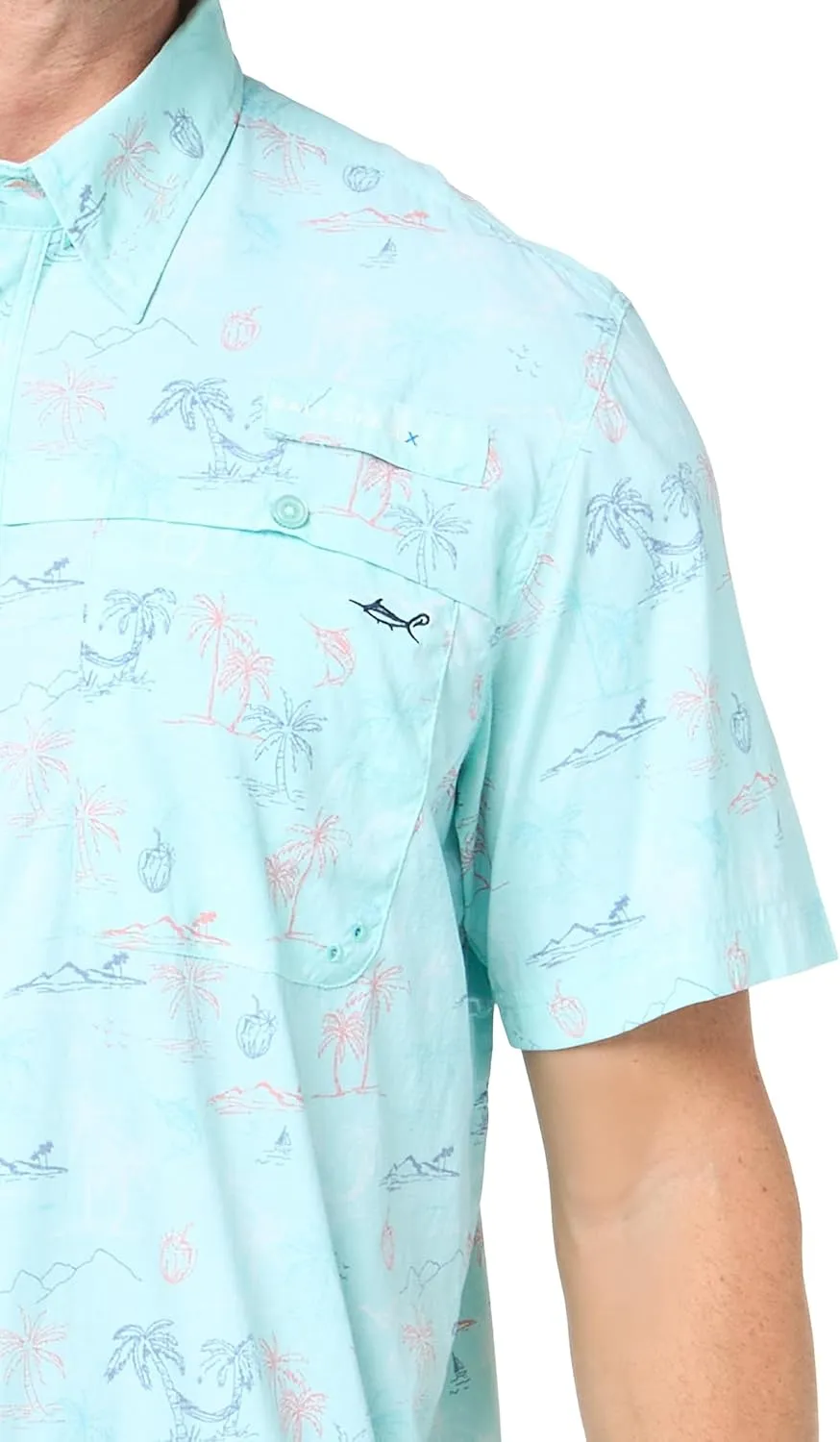 Salt Life Men's Lounge Life Woven Short Sleeve Performance Tee