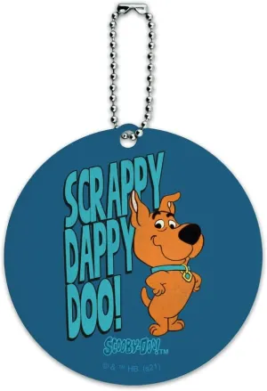 Scrappy Dappy Doo Round Luggage ID Tag Card Suitcase Carry-On