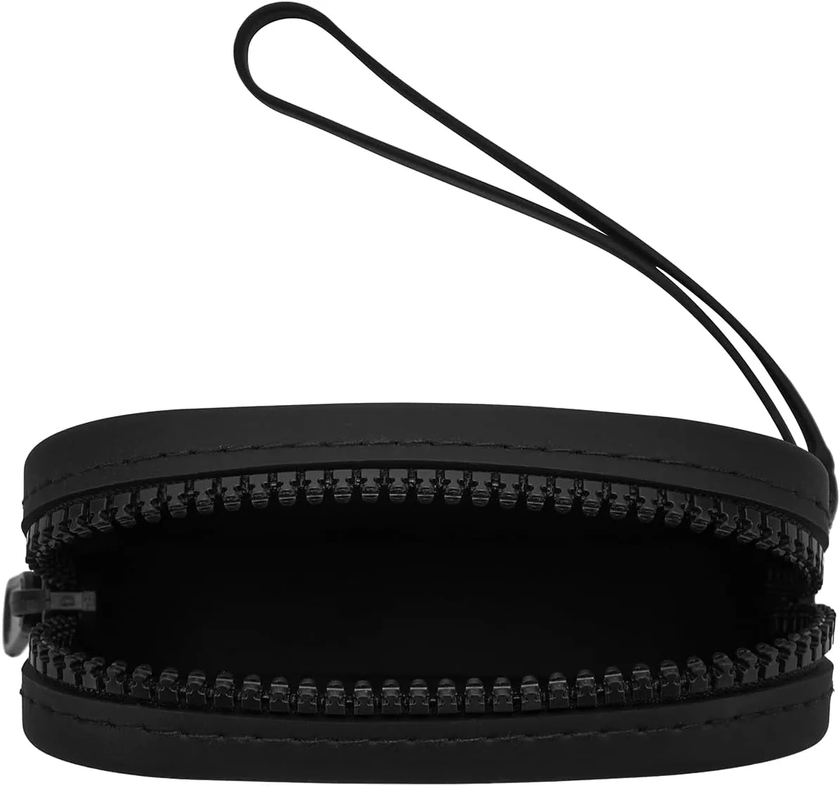 Small Square Portable Silicone Makeup Bag for Women Girls, Small Travel Lovely Waterproof Toiletry Cosmetic Bag, Zipper Closure Organizer Makeup Case with Handle (Black)