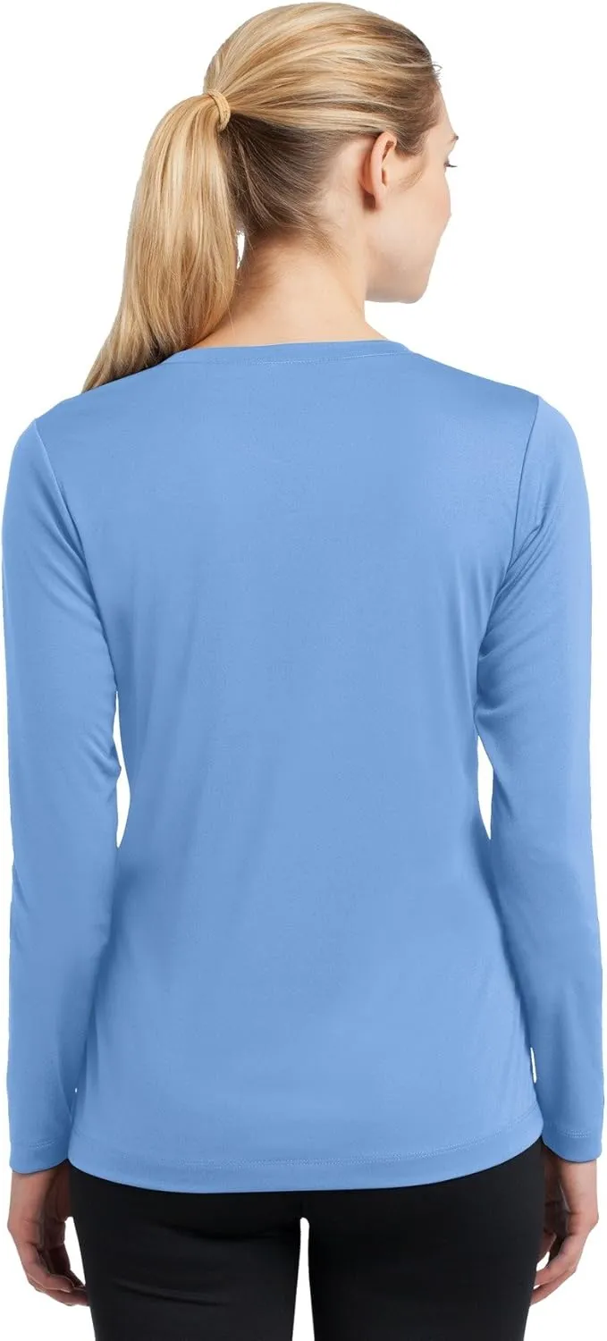Sport-Tek Ladies Long Sleeve PosiCharge Competitor V-Neck Tee. LST353LS - Black