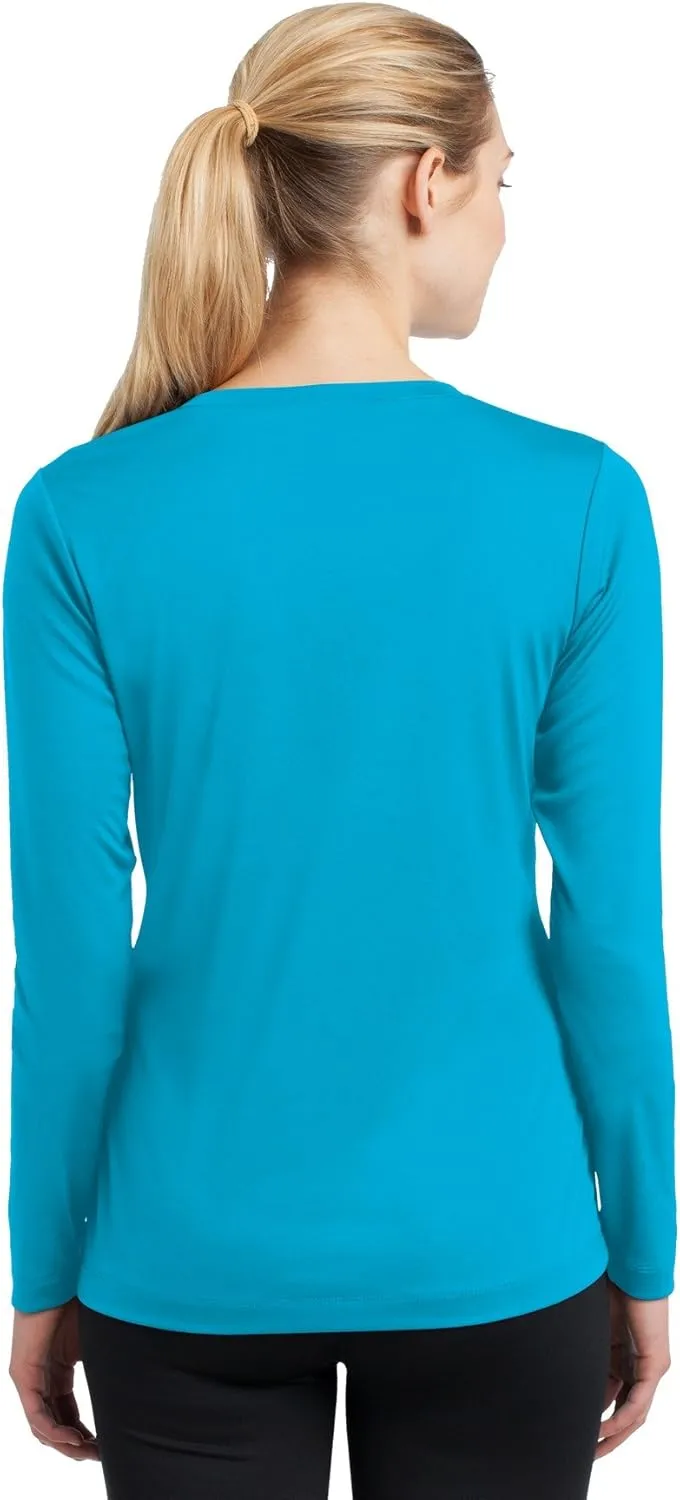 Sport-Tek Ladies Long Sleeve PosiCharge Competitor V-Neck Tee. LST353LS - Black