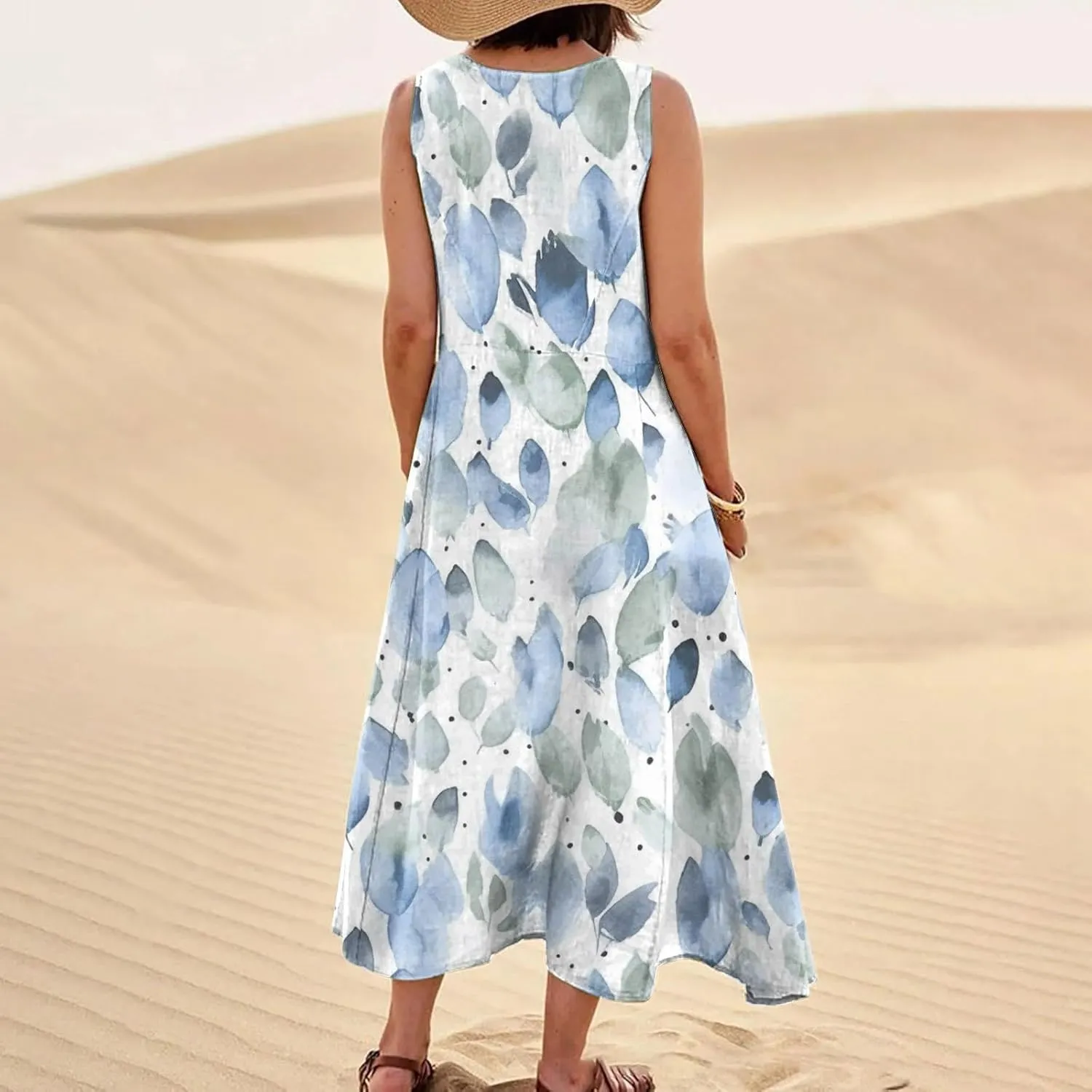 Spring Dresses Women Maxi Dress Loose Sleeveless Dresses Women Casual Spring Summer Cute