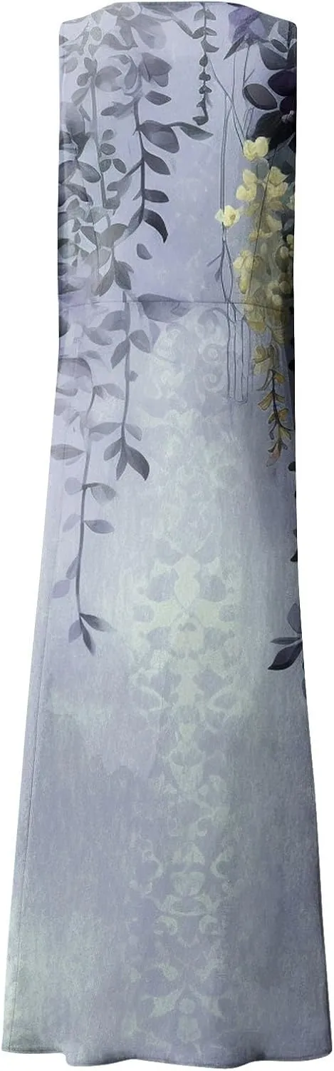 Spring Dresses Women Maxi Dress Loose Sleeveless Dresses Women Casual Spring Summer Cute