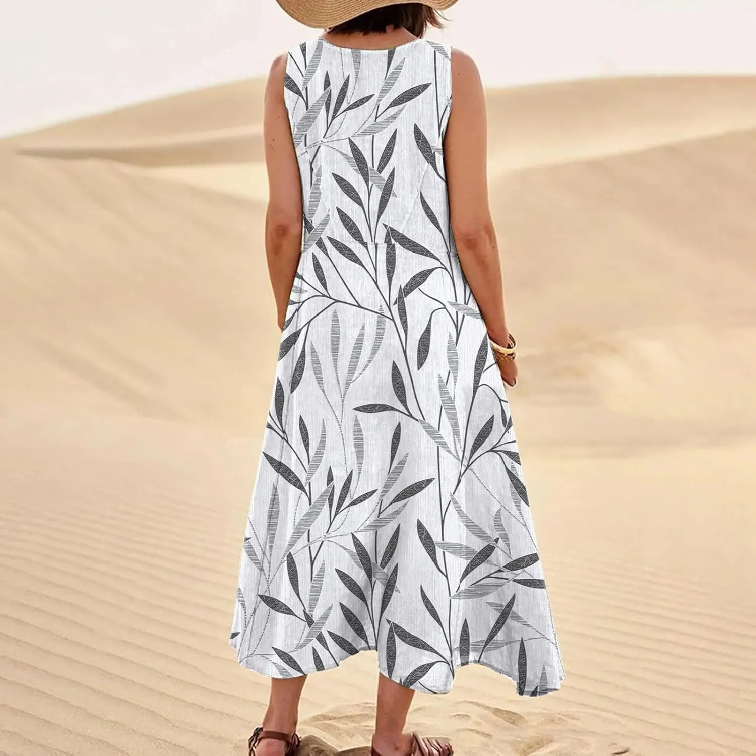 Spring Dresses Women Maxi Dress Loose Sleeveless Dresses Women Casual Spring Summer Cute