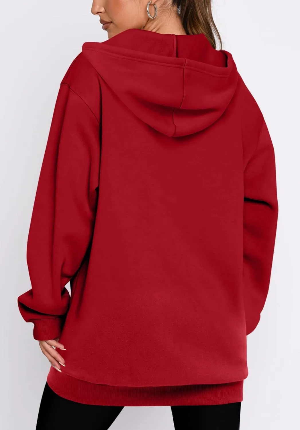 StunShow Women's Zip Up Hoodies Oversized Fleece Long Sleeve Sweatshirts Casual Fall Jacket Coat with Pocket(S-3XL)