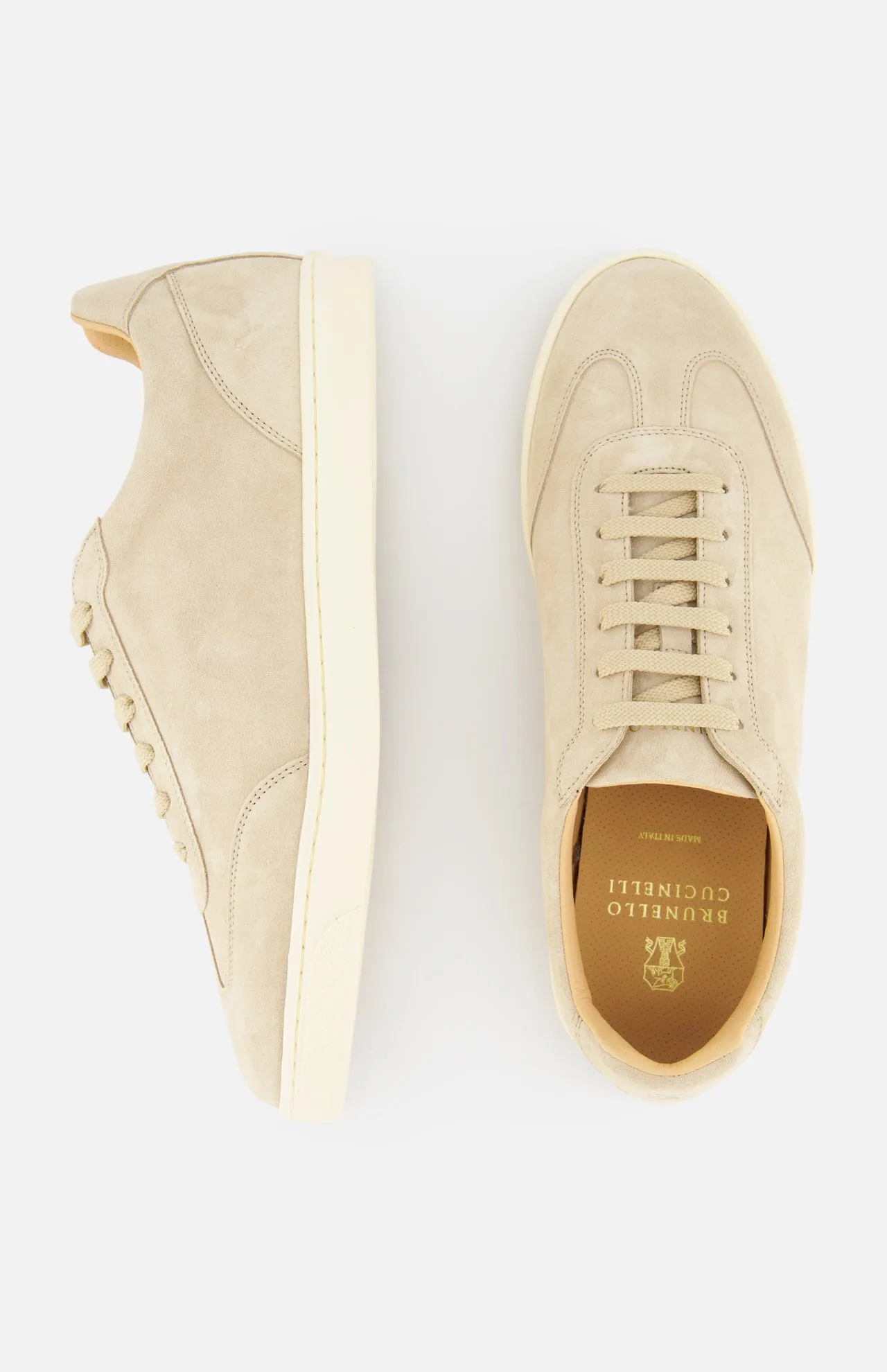 Suede Contrast Sole Sneakers
