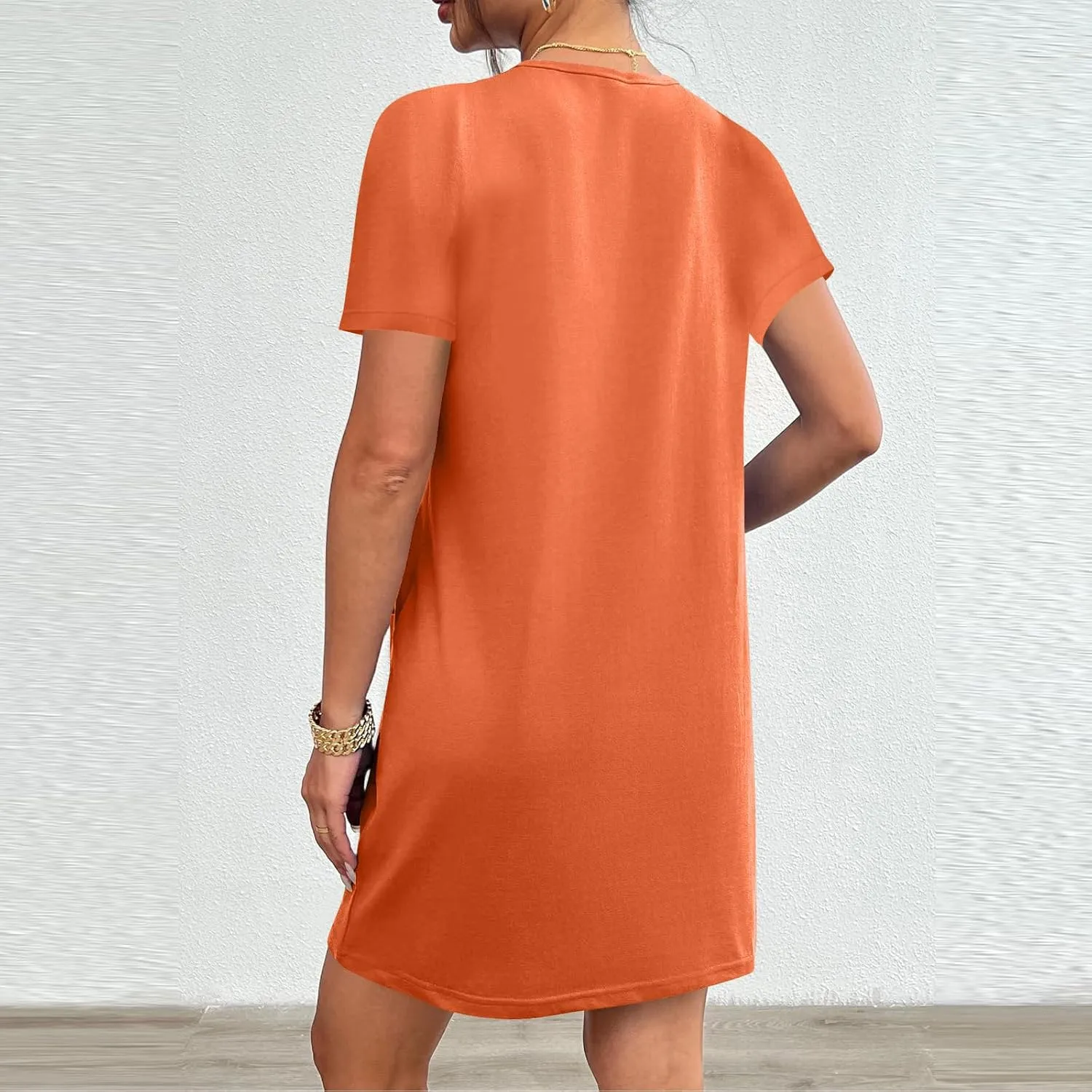 Summer Dresses for Women 2025 Summer Mini Dress Short Sleeve Loose Flowy Fit & Flare Cute