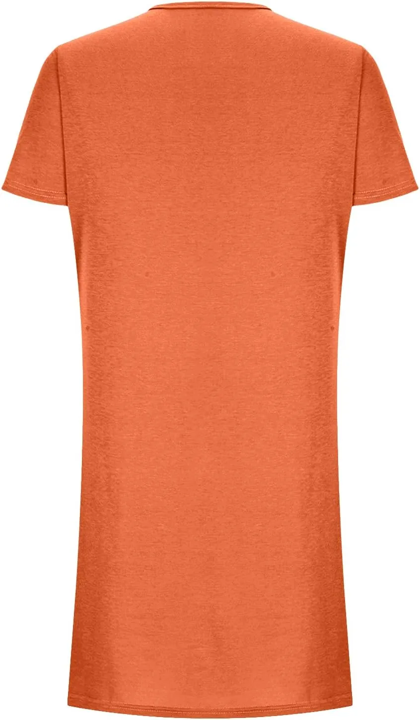 Summer Dresses for Women 2025 Summer Mini Dress Short Sleeve Loose Flowy Fit & Flare Cute