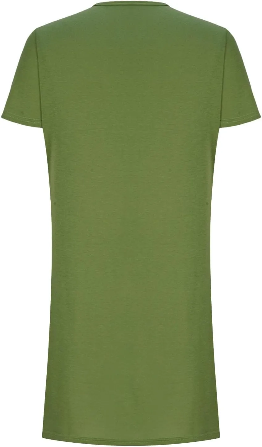 Summer Dresses for Women 2025 Summer Mini Dress Short Sleeve Loose Flowy Fit & Flare Cute