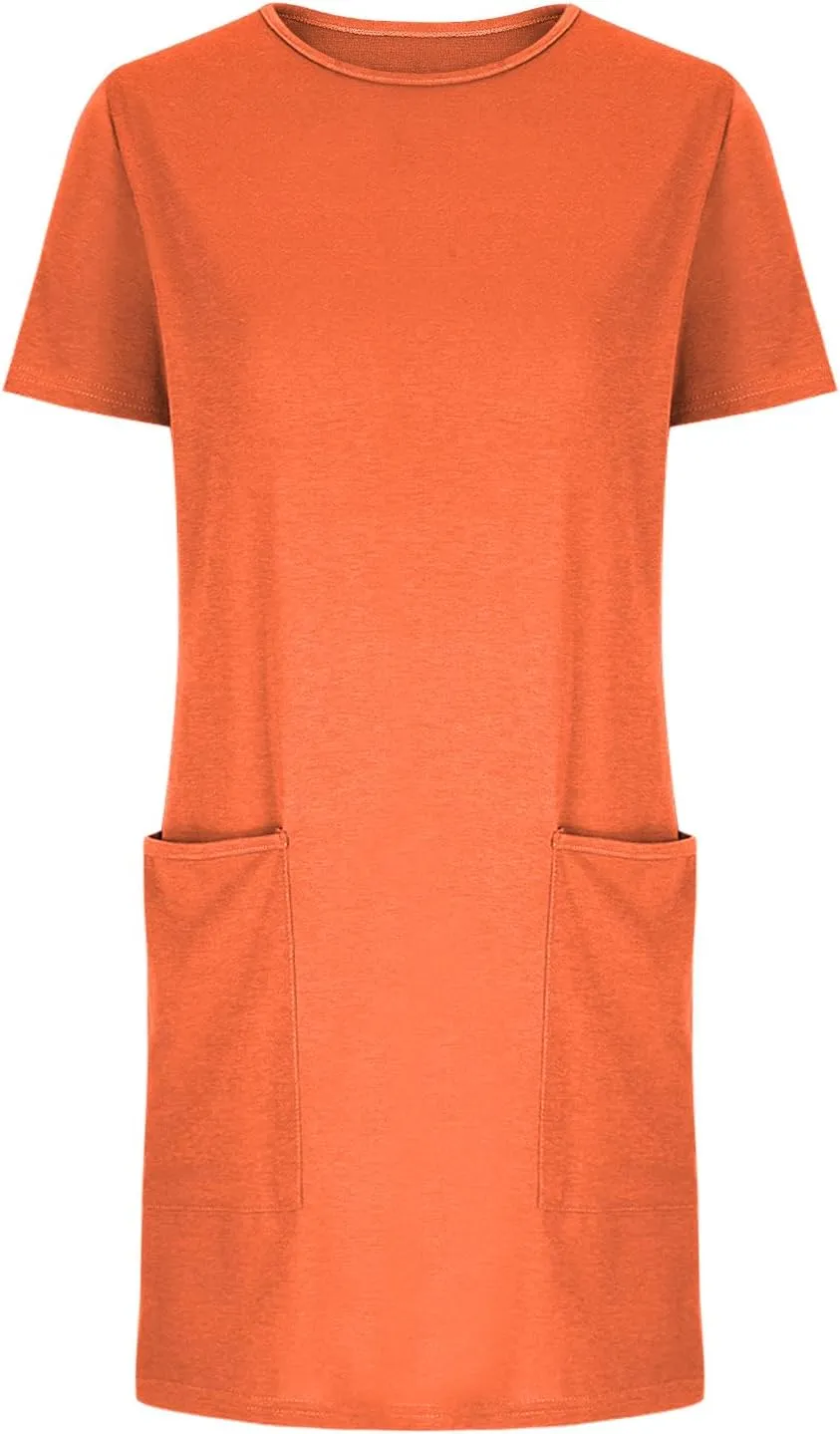 Summer Dresses for Women 2025 Summer Mini Dress Short Sleeve Loose Flowy Fit & Flare Cute