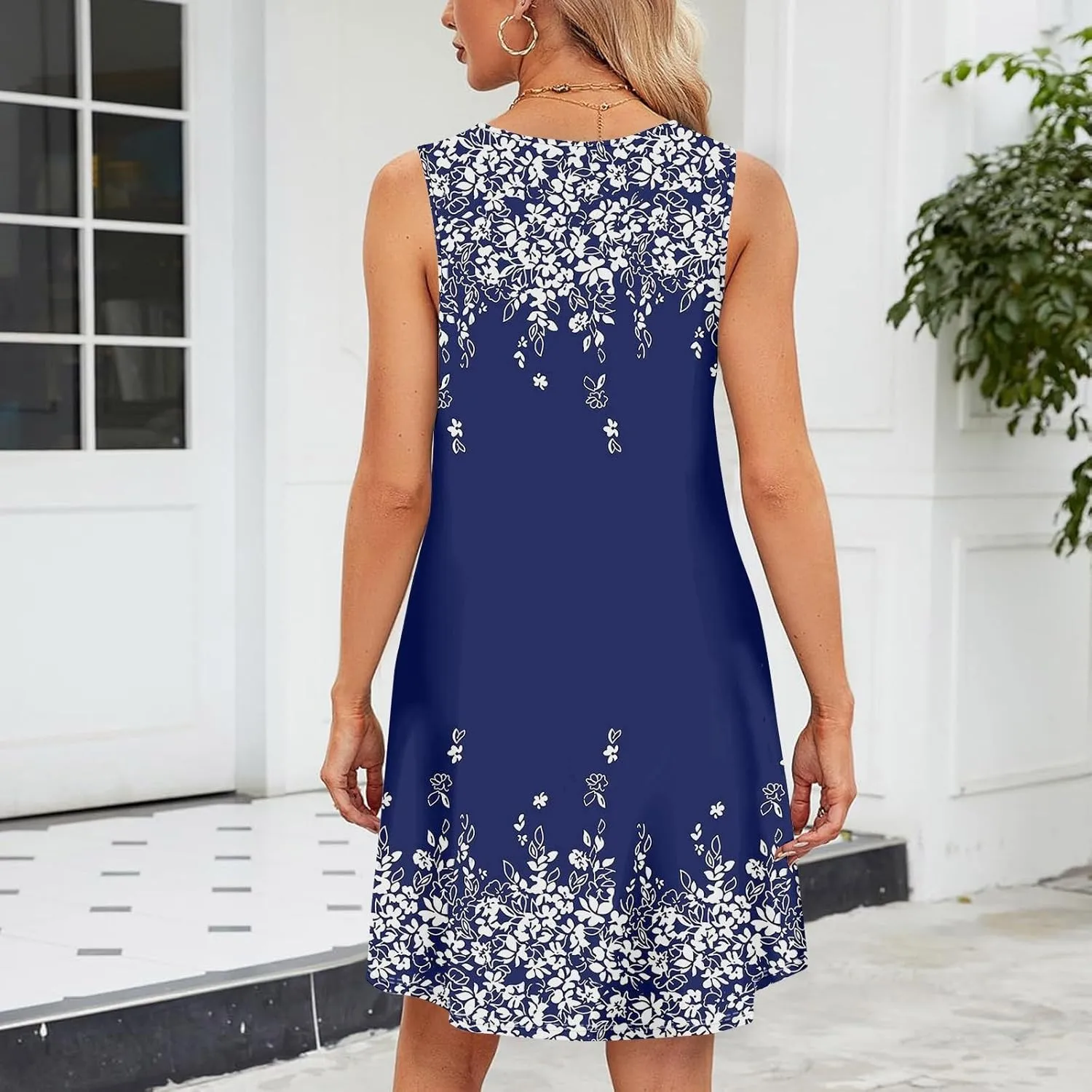 Summer Dresses Women Midi Dresses for Women Dresses Women Sleeveless Loose Swing Summer