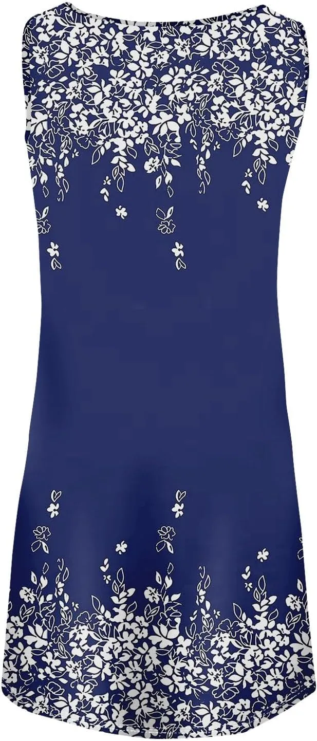 Summer Dresses Women Midi Dresses for Women Dresses Women Sleeveless Loose Swing Summer