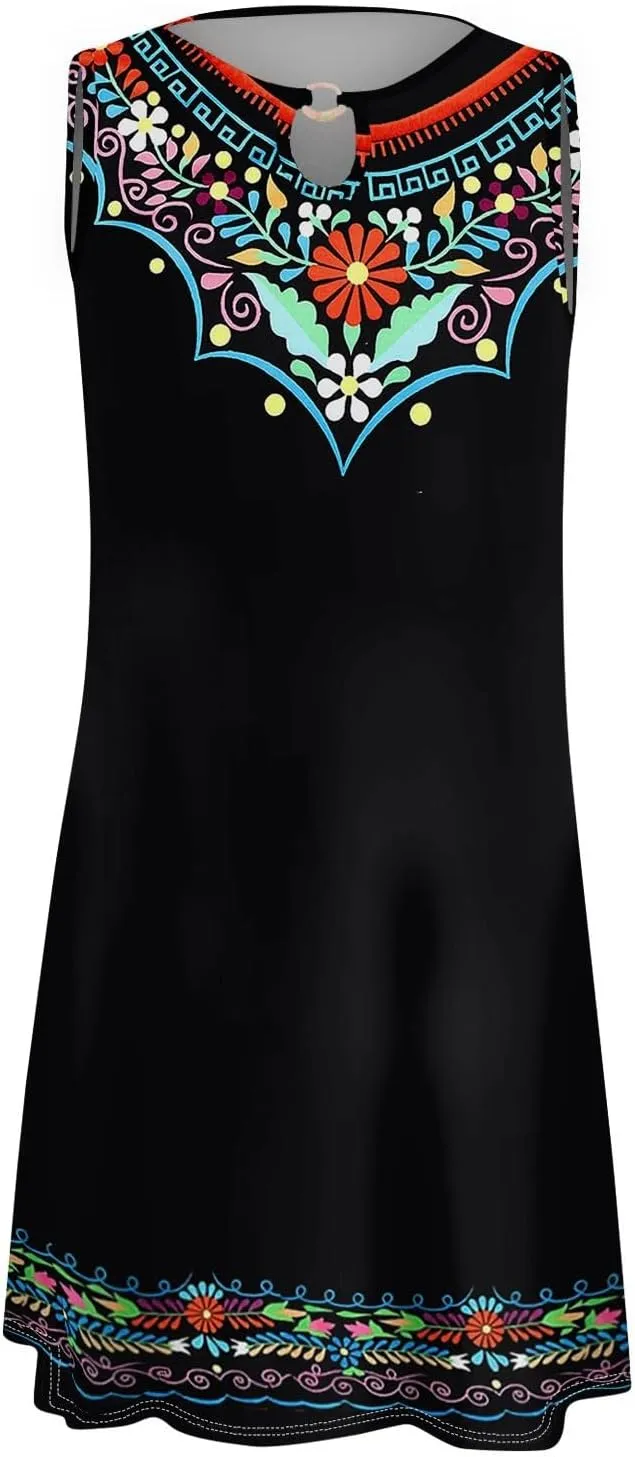 Summer Dresses Women Midi Dresses for Women Dresses Women Sleeveless Loose Swing Summer