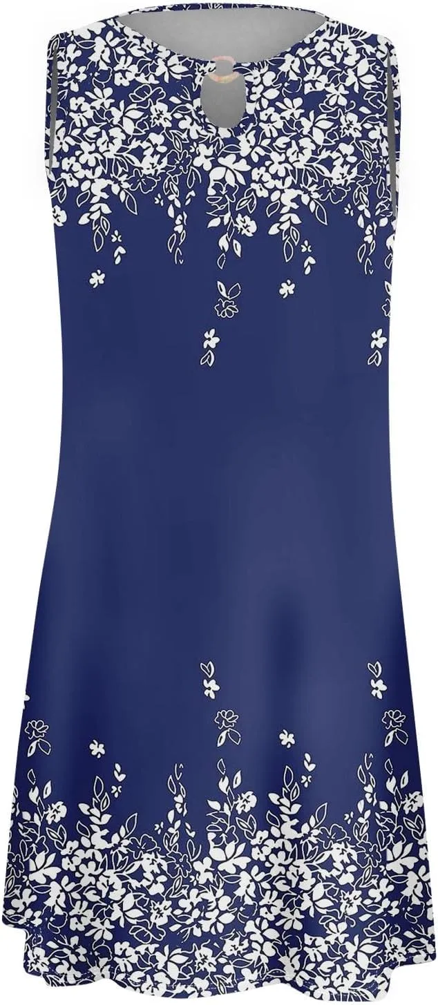 Summer Dresses Women Midi Dresses for Women Dresses Women Sleeveless Loose Swing Summer