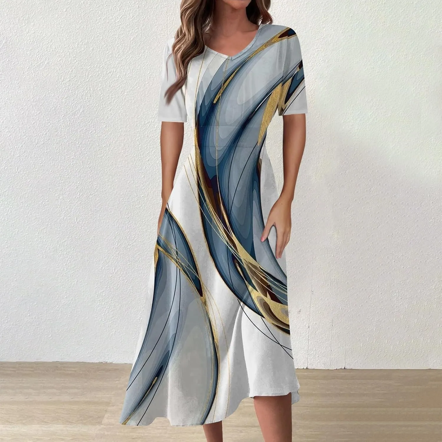 Summer Dresses Women Short Sleeve Maxi Dress for Women Summer Womens Dresses Casual Cute