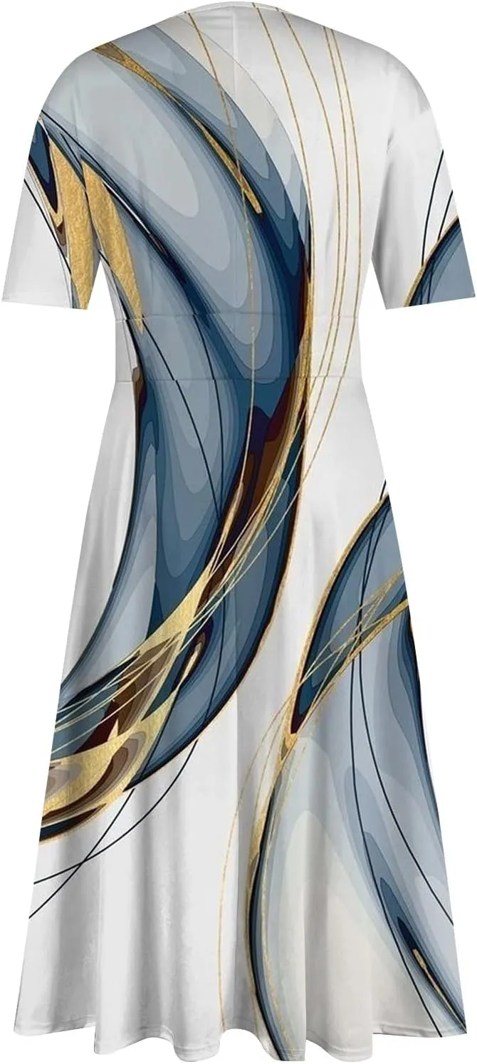 Summer Dresses Women Short Sleeve Maxi Dress for Women Summer Womens Dresses Casual Cute