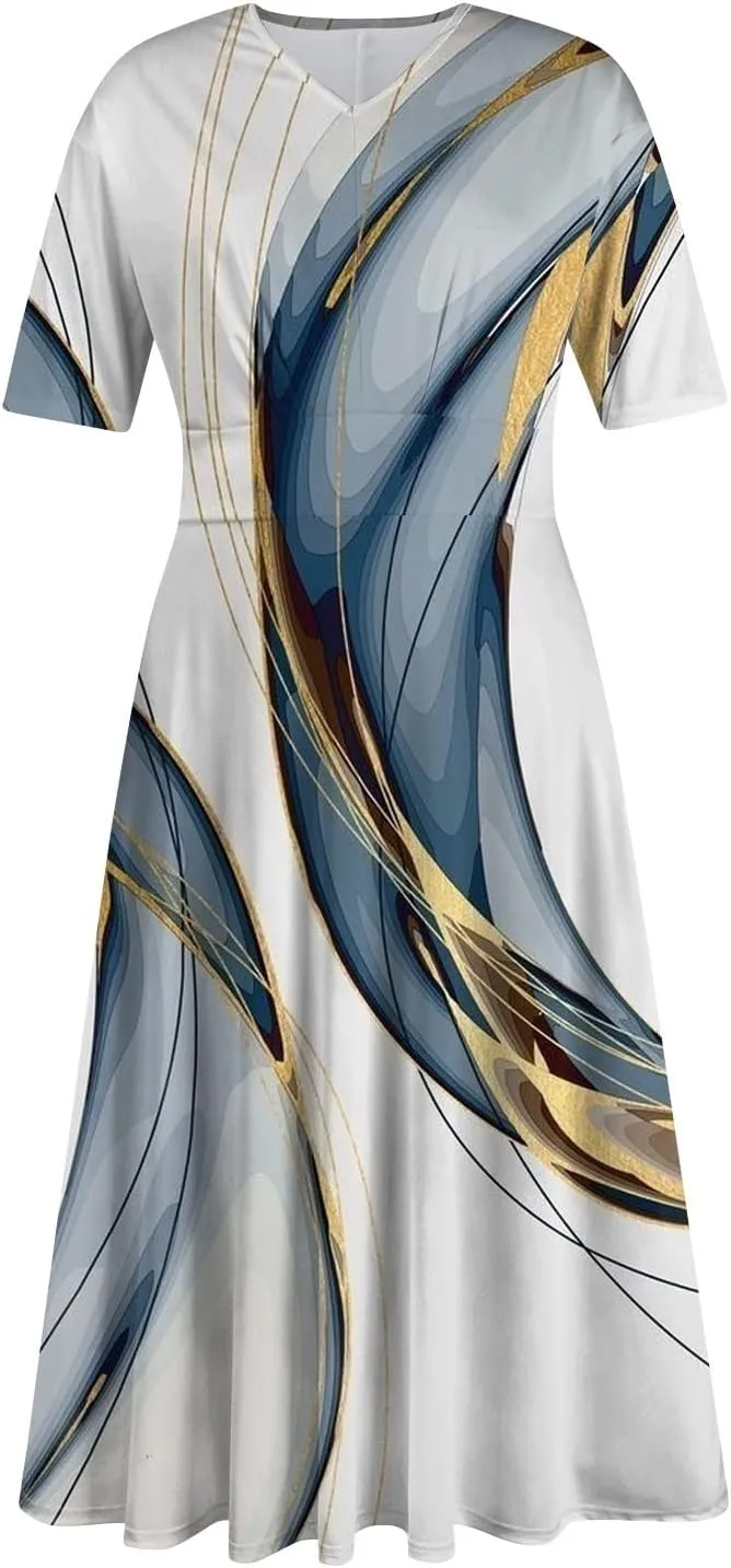 Summer Dresses Women Short Sleeve Maxi Dress for Women Summer Womens Dresses Casual Cute