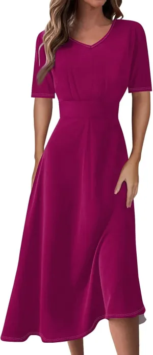 Summer Dresses Women Short Sleeve Maxi Dress for Women Summer Womens Dresses Casual Cute