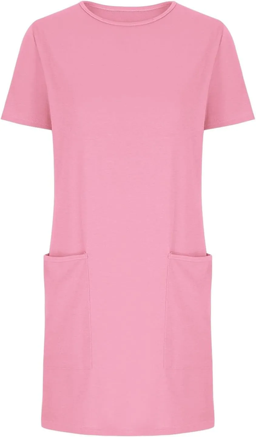 Summer Dresses Women Short Sleeve Mini Dress Fitted Loose Flowy Dresses Women Casual Spring Summer